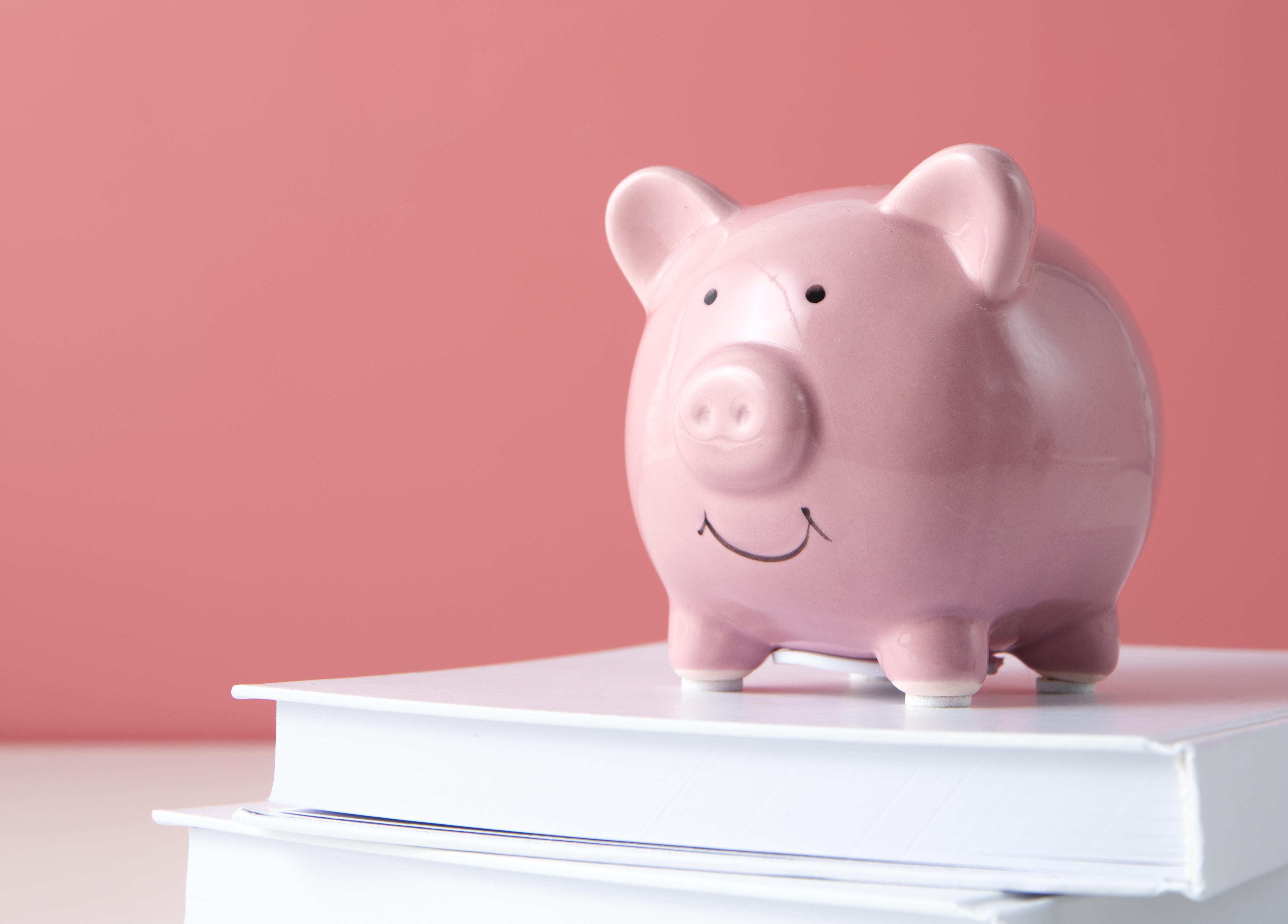 Photo of pink piggy bank