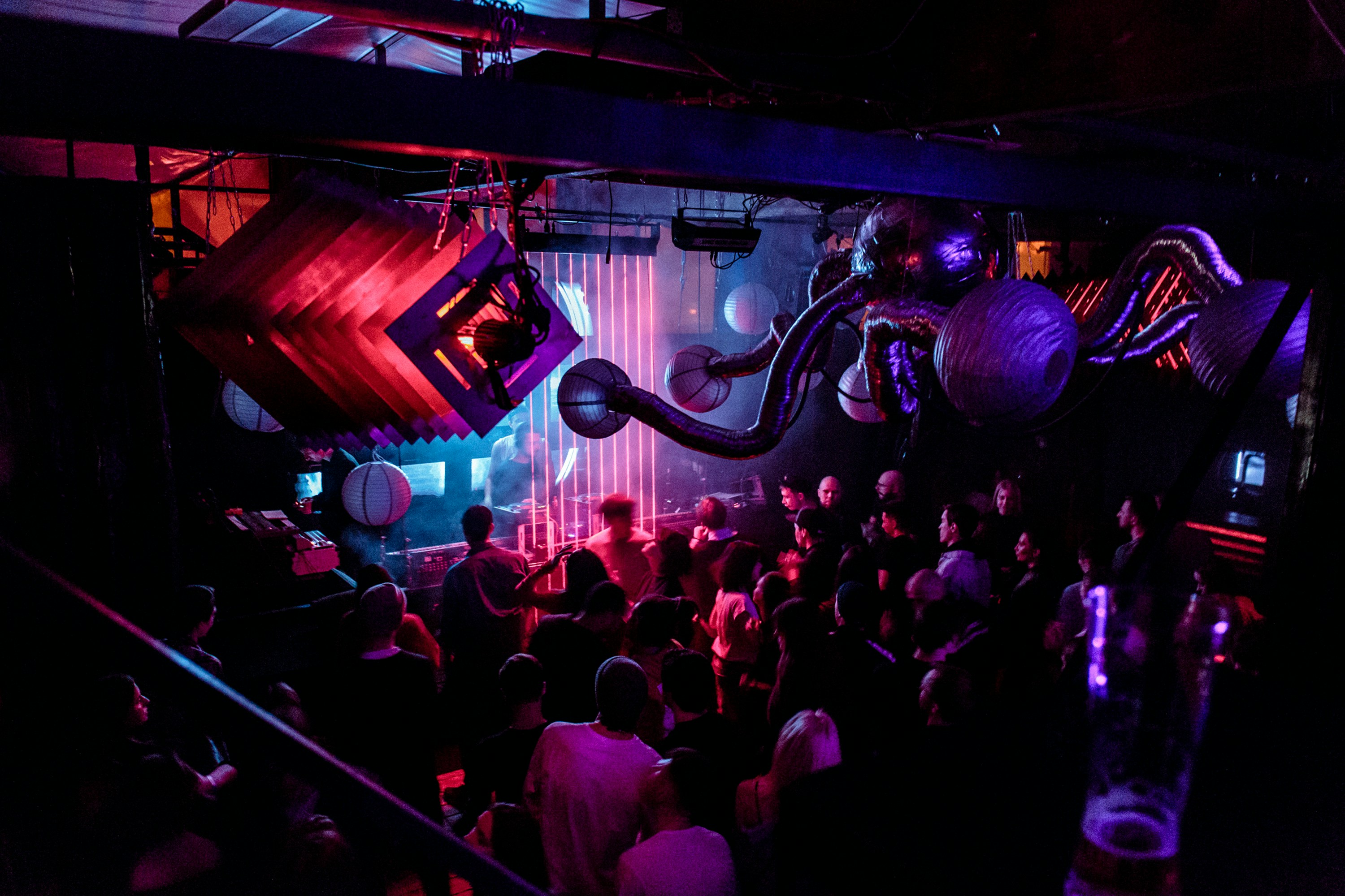 Photograph of night club crowd