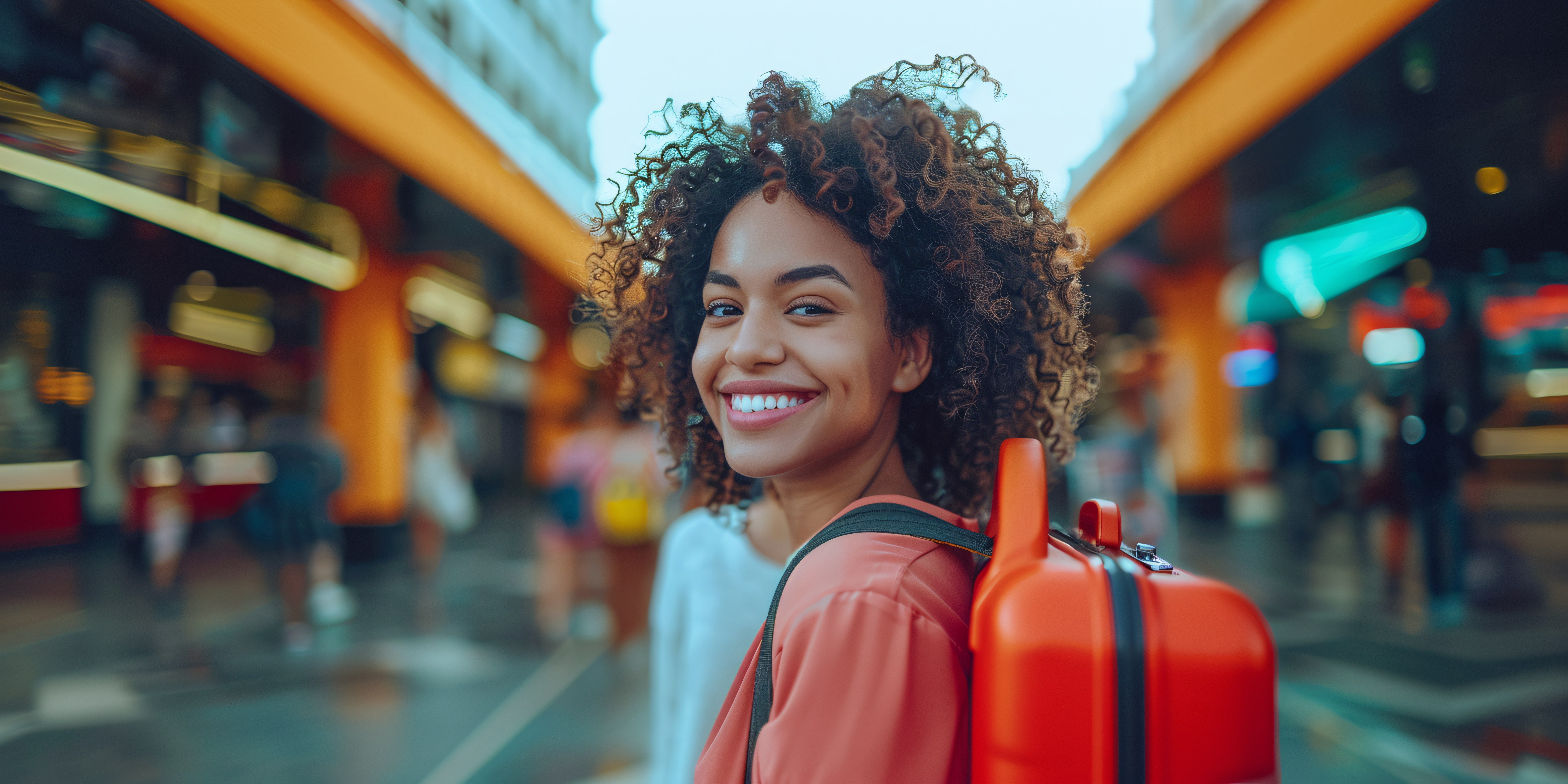 Solo traveler in a scenic location